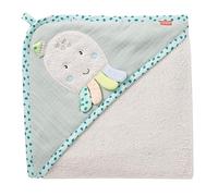 Fehn Serviette de bain bébé poulpe - Serviette de bain enfant poncho avec une adorable poulpe - Serviette de bain pour bébés et jeunes enfants à partir de 0+ mois - Serviette avec capuche 80 x 80 cm