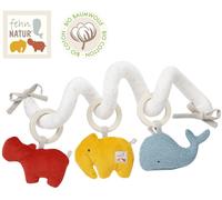 Fehn Spirale d'activité fehnNatur Cotonavec animaux de jeu Anneau en bois et fonction