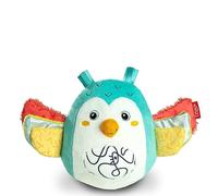 Fehn Jouet Hibou - Jouet de motricité pour bébé - Hibou avec papier bruissant et clochette pour bébés et jeunes enfants de 6 mois et plus