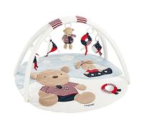 Fehn Teddy 078220 Tapis d'Éveil 3D Nounours Arceau avec 5 Jouets Amovibles pour Bébés Jeu et Amusement Dès La Naissance Dimensions : Ø 85 cm