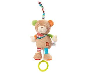 Fehn Teddy 091014 Mini Carillon en Forme de Nounours Peluche avec Mécanisme Intégré Mélodie « Weißt Du Wieviel Sternlein Stehen » à Suspendre pour Bébés et Jeunes Enfants à Partir de 0 Mois