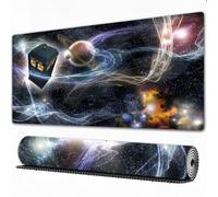 FEHWI Grand Tapis de Souris de Jeu avec Bords surpiqués et Dos antidérapant,sous-Main pour Clavier et Souris,Doctor Who Tardis dans Fond d'écran Starry Fantasy,75x40 cm