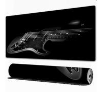 FEHWI Grand Tapis de Souris de Jeu avec Bords surpiqués et Dos antidérapant,sous-Main pour Clavier et Souris,Thème de Dessin animé pour Enfants avec Guitare électrique de Musique Rock, contr,80×30 cm