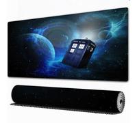 FEHWI Grand Tapis de Souris de Jeu avec Bords surpiqués et Dos antidérapant,sous-Main pour Clavier et Souris,Impression d'art sur Le thème du Film Doctor Who,80×30 cm