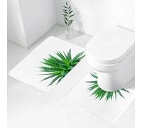 FEHWI Lot de 2 Tapis de Salle de Bain pour la Salle de Bain - Antidérapants et lavables - pour Douche, Baignoire,Plante, Aloe Vera aux Couleurs Vives Espèces indigènes Remèdes naturels alternatifs,
