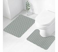 FEHWI Lot de 2 Tapis de Salle de Bain pour la Salle de Bain - Antidérapants et lavables - pour Douche, Baignoire,Modèle de Conception de Style Traditionnel, modèle Vert, modèles de Produits culturel