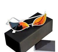Fei Mei Lunettes de soleil Doflamingo One Piece Anime Cosplay Accessoires Costumes pour fête, EDM, Halloween, Rouge brillant