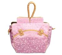 FEIAOPE Sac à main traditionnel épaule chinois, Features hand-embroidered cheongsam portable coin purse(Pink)