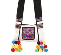 FEIAOPE Sac à main traditionnel épaule chinois, Femmes classique broderie sac à main Vintage broderie Handag(White)