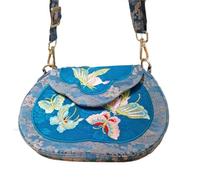FEIAOPE Sac à main traditionnel épaule chinois, Tassel Embroidery Bag Hanfu Accessories Handbag Shoulder(Blue)