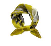 FEIBOON Écharpe en soie de mûrier 53,3 cm - Petite écharpe carrée pour cheveux - Bandana - Foulard pour femme, Vert matcha., 53 cm