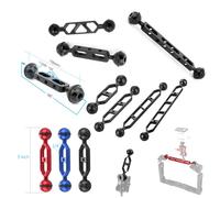 FEICHAO bras d'extension de plongée 1 "bras de Joint à double rotule bras de lumière sous-marine pour Cage de caméra pince papillon pour Gopro 13 12 11