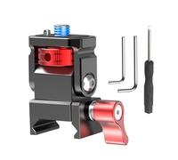 FEICHAO Support de caméra à dégagement rapide avec rail OTAN, pivotant à 360° et inclinaison à 180° réglable, support de cage pour caméra (disque de positionnement 1/4" pour Hero 13/OSMO 360/X5)