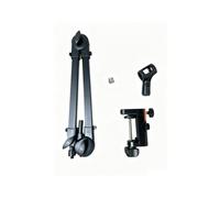 FEICHAO Support de microphone pliable de bureau pour éclairage de remplissage, smartphone, diffusion en direct (base + support + clip micro)