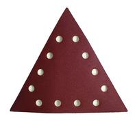 FEIDER Abrasif Triangulaire Ponceuse Murale Grain 180, Système VELCRO, 225 mm, 12 trous, Lot de 10 - ABT180