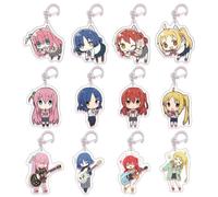 FEIDIAO Bocchi Rock Porte-clés Anime Caractère Gotoh Hitori Acrylique Pendentif Porte-clés Ijichi Nijika, Kita Ikuyo, Yamada Ryo Figurine Clé Sac Pendentif Accessoires 12pcs