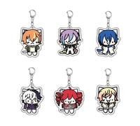 FEIDIAO Sekai Porte-clés Aoyagi Toya Acrylique Clé Pendentif Kamishiro Rui Chibi Figurine Porte-clés Décor De Sac Accessoires 6pcs