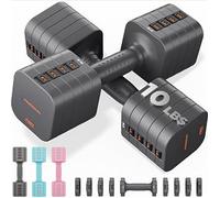 FEIERDUN 2x4,5 kg/10 lb Set d'haltères pour femmes, Set d'haltères | Double protection de verrouillage, Facile à ranger, Poids à réglage rapide 1S