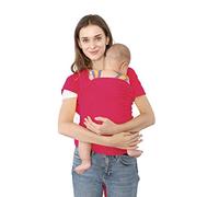 FEIFAN Porte-BéBé en Coton Naturel, éCharpe De Portage, éLéGant Et Comfortable,T-Shirt de Portage et d'allaitement chrysalide,Rose Red