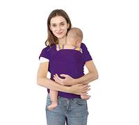 FEIFAN Porte-BéBé en Coton Naturel, éCharpe De Portage, éLéGant Et Comfortable,T-Shirt de Portage et d'allaitement chrysalide,Violet