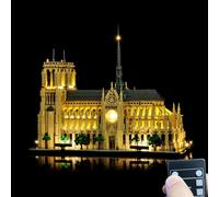 FEIFANBOYANG Kit d'éclairage LED compatible avec Lego 21061 Notre Dame de Paris, version télécommandée