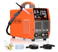 FEIFANKE Poste A Souder TIG AC DC 230V 200A IGBT Inverter Poste à Souder Pulsion Aluminium Poste à Souder 7 en 1 avec Affichage Digital LED et Torche WP26 TIG pour Inox Aluminium