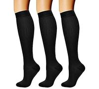 feifanshop 3 Paires Chaussettes de Contention Homme et Femme, Bas de Contention, Chaussette de Compression pour Le Running Homme, Les Sport, Les Voyages, La Grossesse, Le Tapis de Course