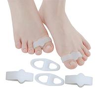 Hallux Valgus Correcteur, Separateur Orteil, Redresseur, Ecarteur Orthese Pied pour le Protection Oignons Friction Chevauchent, 4x silicone