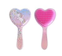 FEIFEI'S BOW Brosse à cheveux princesse sirène pour filles et enfants, glisse facilement à travers les nœuds, sans traction, brosses à paillettes emmêlées, peigne airbag à paillettes, cadeau (licorne