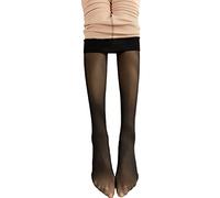 FEIFEI'S BOW Collants d'hiver en polaire thermique extra épais et chaud pour femme, Noir avec polaire., taille unique