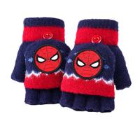 FEIFEI'S BOW Elsa Spider Mitaines d'hiver en tricot chaud doublé polaire thermique avec housse convertible pour enfants, garçons et filles, Spider 2, Overall length:14cm (with cap on);Palm