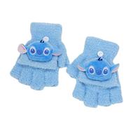 FEIFEI'S BOW Elsa Spider Mitaines d'hiver en tricot chaud doublé polaire thermique avec housse convertible pour enfants, garçons et filles, Coutures, Overall length:14cm (with cap on);Palm width: