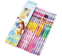 FEIFEI'S BOW Lot de 12 crayons HB Elsa Princesse Spiderman avec gommes pour enfants pour fête d'école/bureau (boîtes de couleurs différentes expédiées aléatoire))