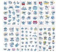 FEIFEI'S BOW Lot de 120 6 feuilles d'autocollants pour enfants, tout-petits, sacs de fête, garçons, filles, enseignants comme récompense, loisirs créatifs, scrapbooking dans une boîte cadeau (Stitch)