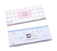 FEIFEI'S BOW Lot de 2 carnets de planification hebdomadaire non datés - 52 feuilles détachables - Planificateur de bureau kawaii et suivi des habitudes pour étudiants, école