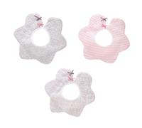 FEIFEI'S BOW Lot de 3 bavoirs imperméables pour bébé garçon fille Rotation à 360° Motif floral Coton, Ensemble 01, Taille Unique
