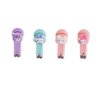 FeiFei's Bow Lot de 4 coupe-ongles pour enfants en acier inoxydable avec coupe-ongles pour enfants - Kit de pédicure léger pliable - Outils de toilettage pour bébé (Set01)