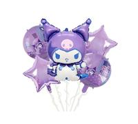 FEIFEI'S BOW Lot de 5 ballons Cendrillon en aluminium pour fête d'anniversaire, félicitations, fête prénatale, accessoires de fête, accessoires à thème enfants (KURO 5 pièces)