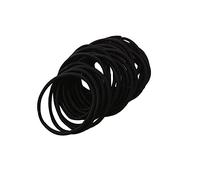 FEIFEI'S BOW Lot de 50 élastiques à cheveux pour filles et femmes - 2,5 mm d'épaisseur - Élastiques pour queue de cheval - Noir