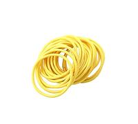 FEIFEI'S BOW Lot de 50 élastiques à cheveux pour filles et femmes - 2,5 mm d'épaisseur - Jaunes