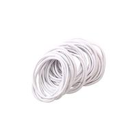 FEIFEI'S BOW Lot de 50 élastiques à cheveux pour filles et femmes - 2,5 mm d'épaisseur - Uniforme scolaire - Blanc