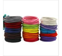 FEIFEI'S BOW Lot de 50 élastiques à cheveux pour filles et femmes - 2,5 mm d'épaisseur - Uniforme scolaire - Élastiques pour queue de cheval (mixte)