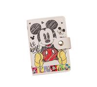 FEIFEI'S BOW Portefeuille mignon à trois volets avec porte-monnaie et fentes pour cartes avec poches zippées, cadeaux en cuir synthétique pour filles et femmes, Mickey, Taille unique, Classique