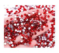 Feifei'S Bow SS6 Lot de 1 440 strass ronds à dos plat 2 mm pour travaux manuels, nail art, vêtements, chaussures, sacs (rouge)