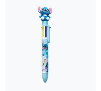 FEIFEI'S BOW Stylos à bille multicolores ours en peluche 0,5 mm Stylos à bille rétractables 6 en 1 6 couleurs Stylo à bille à corps transparent pour fournitures de bureau et école d'enfants (Stitch)