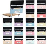 Feifeiya Lot de 16 poches de chaise pour salle de classe, 45,7 x 48,3 cm, poche arrière de chaise, sac de rangement en vrac, sac de bureau avec étiquette nominative pour fournitures scolaires