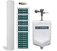 Feifeiya Out of Order Panneau urinoir pour salle de bain avec abattant de toilettes 40 étiquettes « Not in Service » et 1 cutter pratique Application adhésive et facile à appliquer pour l'entretien