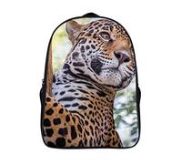 FEIGENBAOMU Sac à dos d'école pour enfants Jaguar Fashion cartable cartable unisexe, sac à dos léger, cartable mode (40x28x16cm) 3D Cool backpack