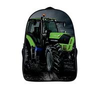 FEIGENBAOMU Sac à dos pour enfants adultes Art Tracteur Voyage travail sac à dos Sac à dos sac d'école garçons personnalité sac de sport (40x28x16cm) 3D Cool sac à dos