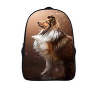 FEIGENBAOMU Sac à dos pour enfants adultes Shetland Sheepdog Voyage sac à dos de travail Sac à dos décontracté garçon fille sac d'école de mode (40x28x16cm) 3D Cool backpack